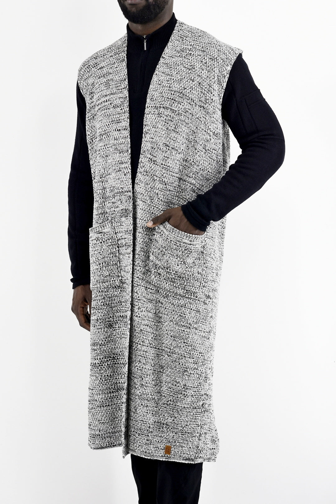 Menswear Grey Sleeveless Marl Cardigan ZG5540