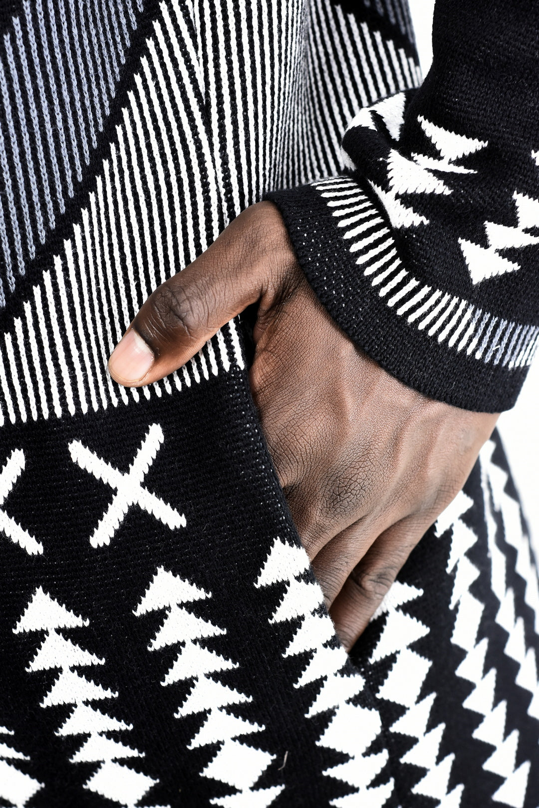 Menswear Cross Hooded Cotton Cardigan ZG5545