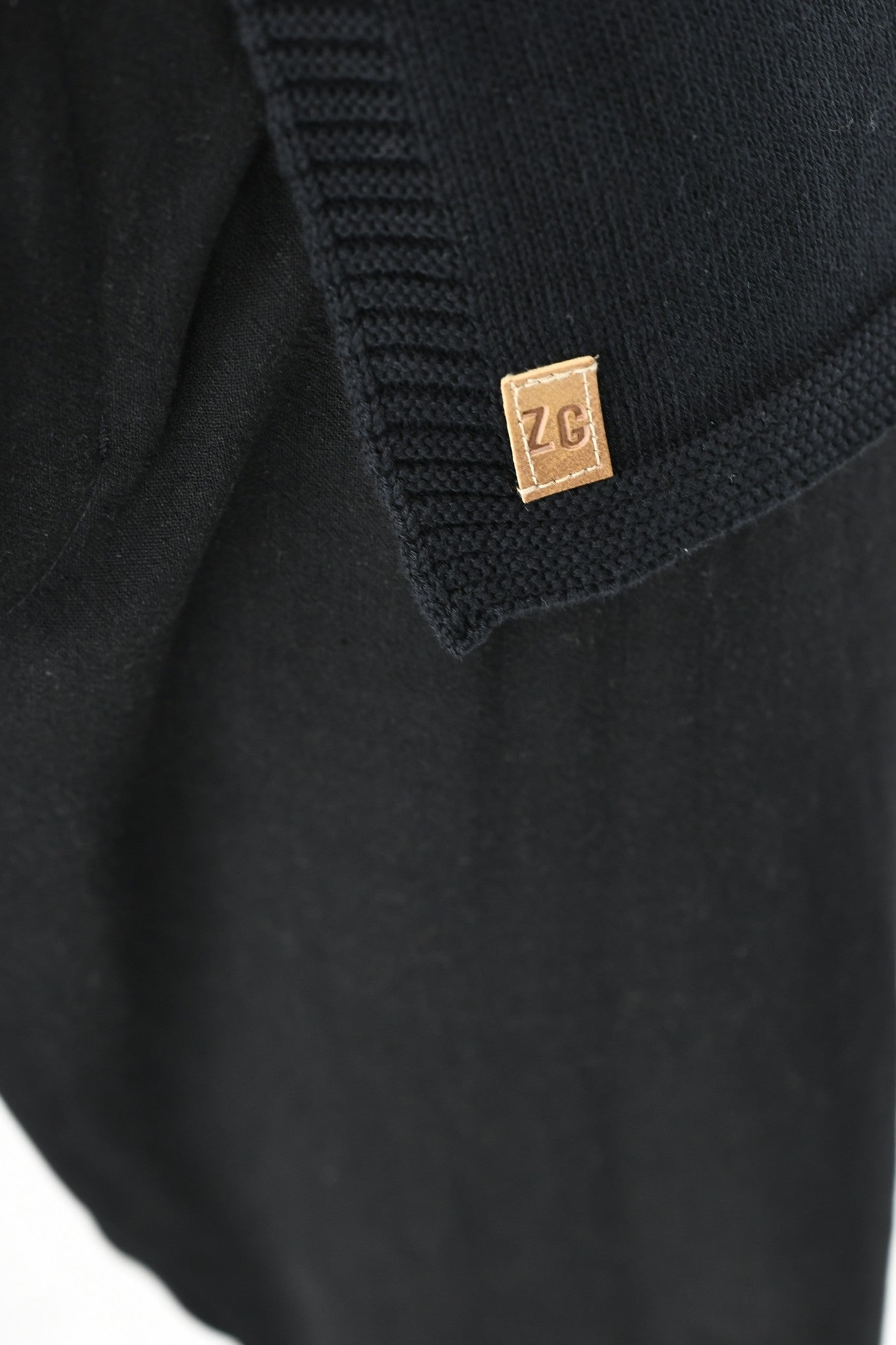 Menswear Black Hooded Chevron Cardigan ZG5566