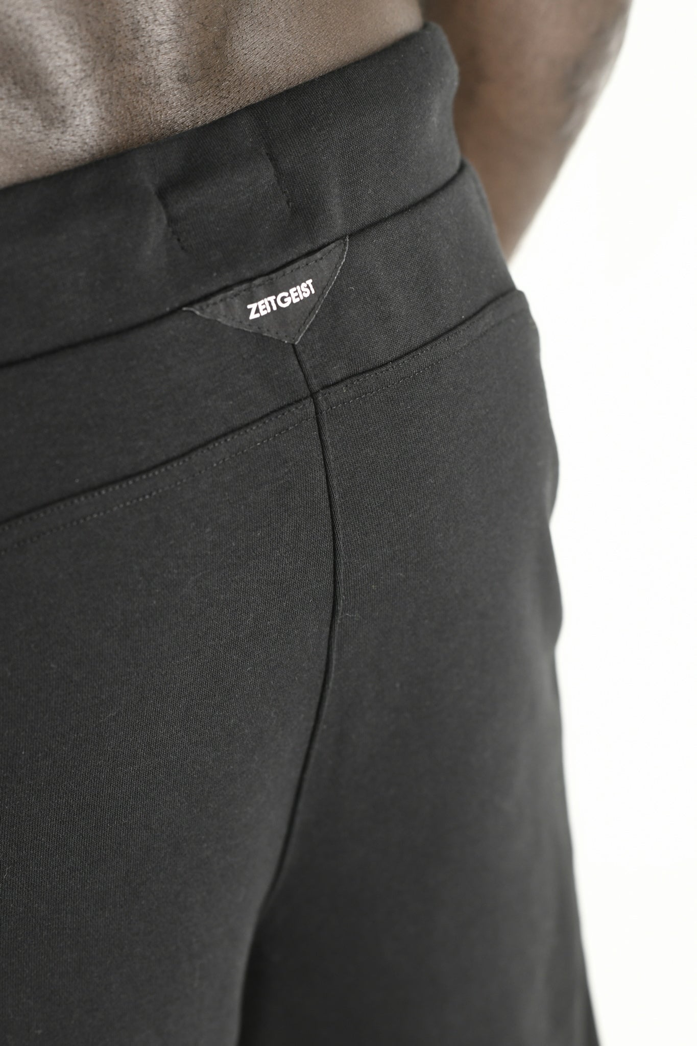 Menswear Black Fleece Zip Cuff Track Pants ZG5574