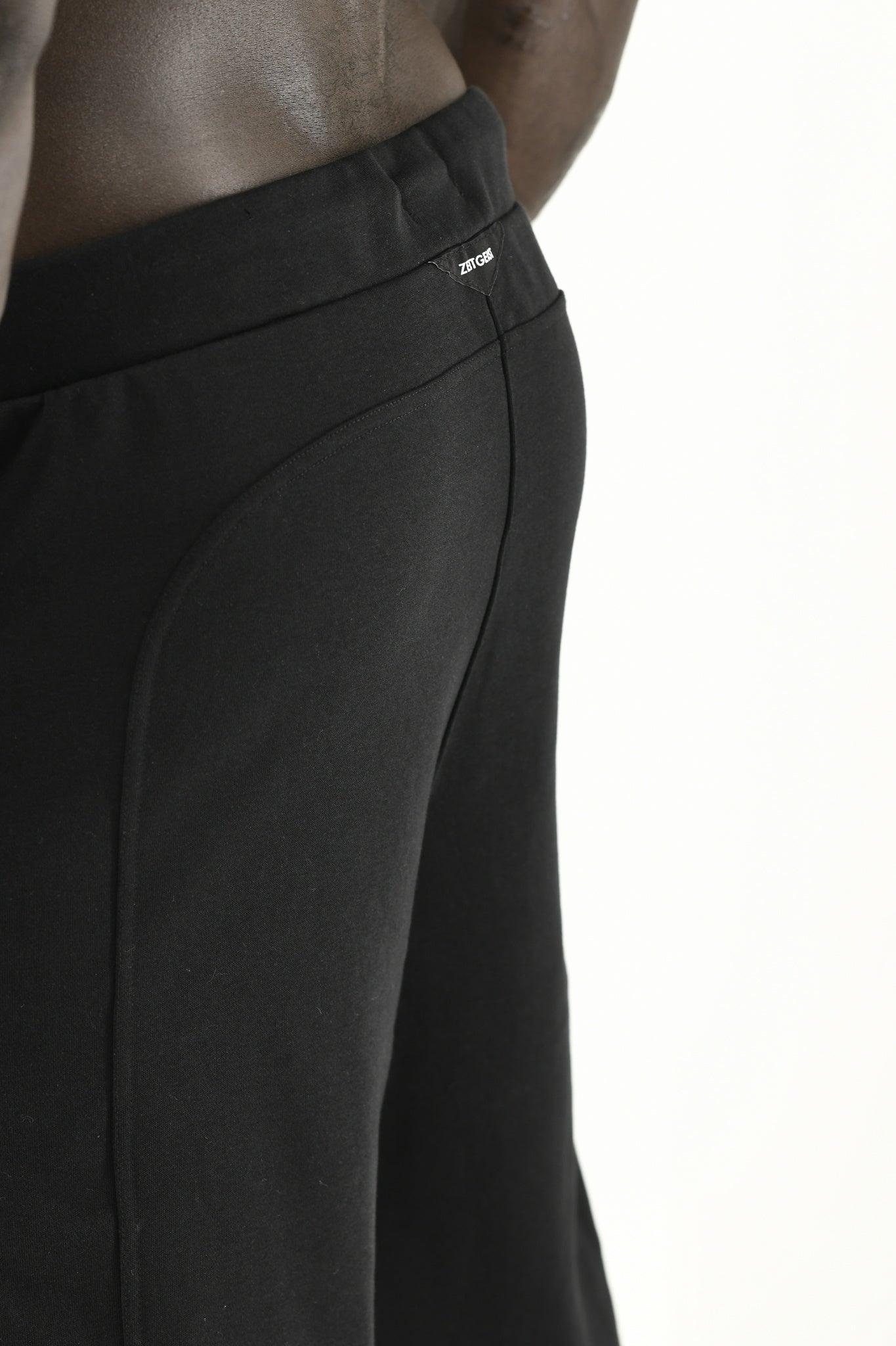Menswear Black Fleece Zip Cuff Track Pants ZG5574