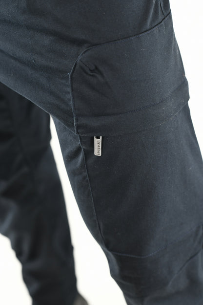 Menswear Extra Dark Indigo Zip Cuff Cargo Jogger Pants ZG5580