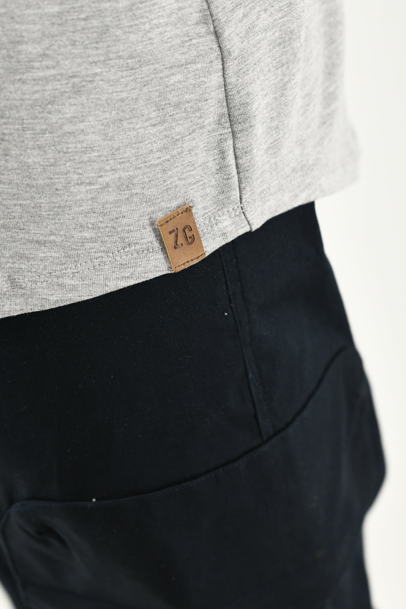 Menswear Basix T Grey Melange ZG5582