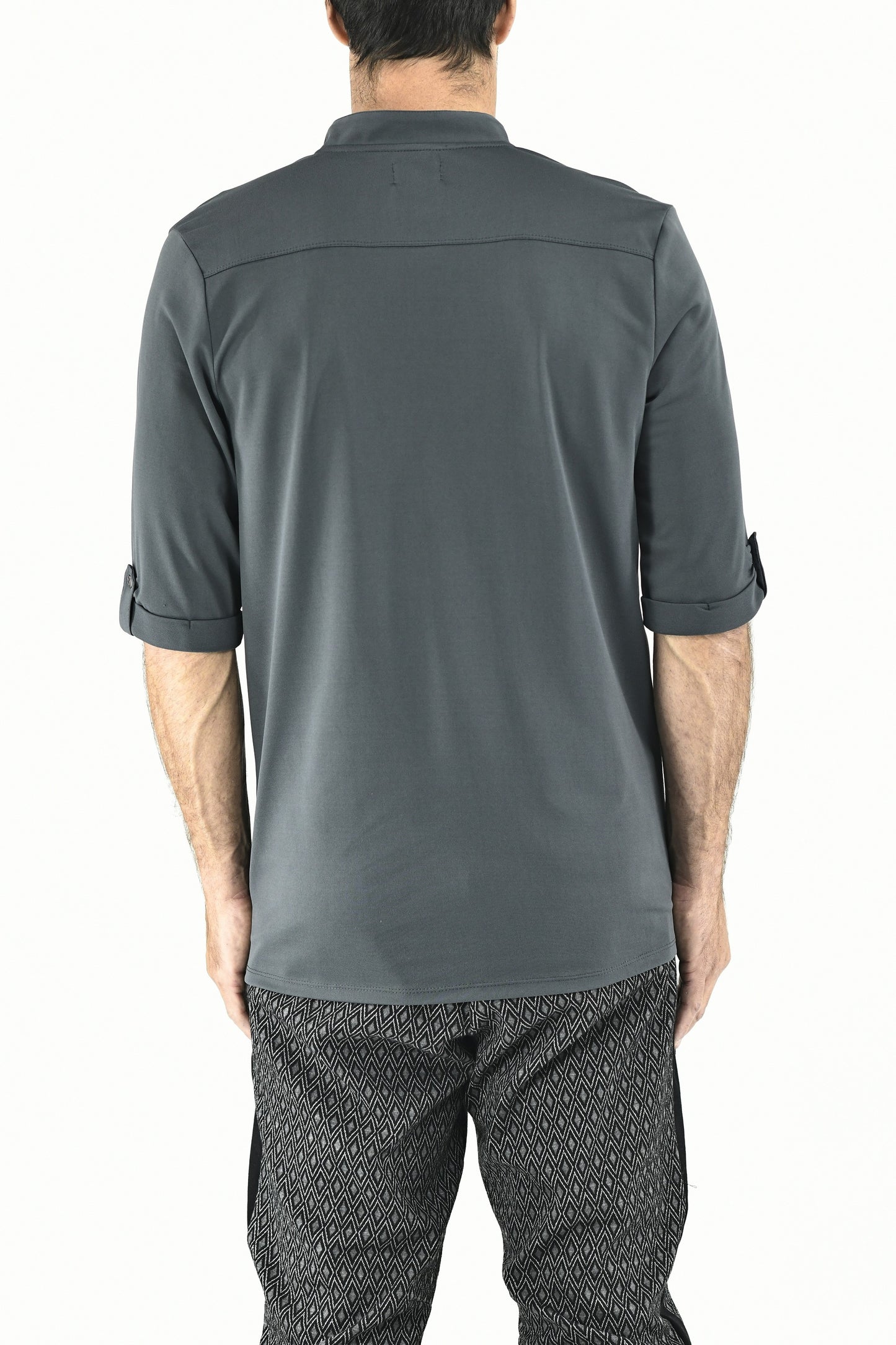 Menswear Grey Placket Shirt ZG5739