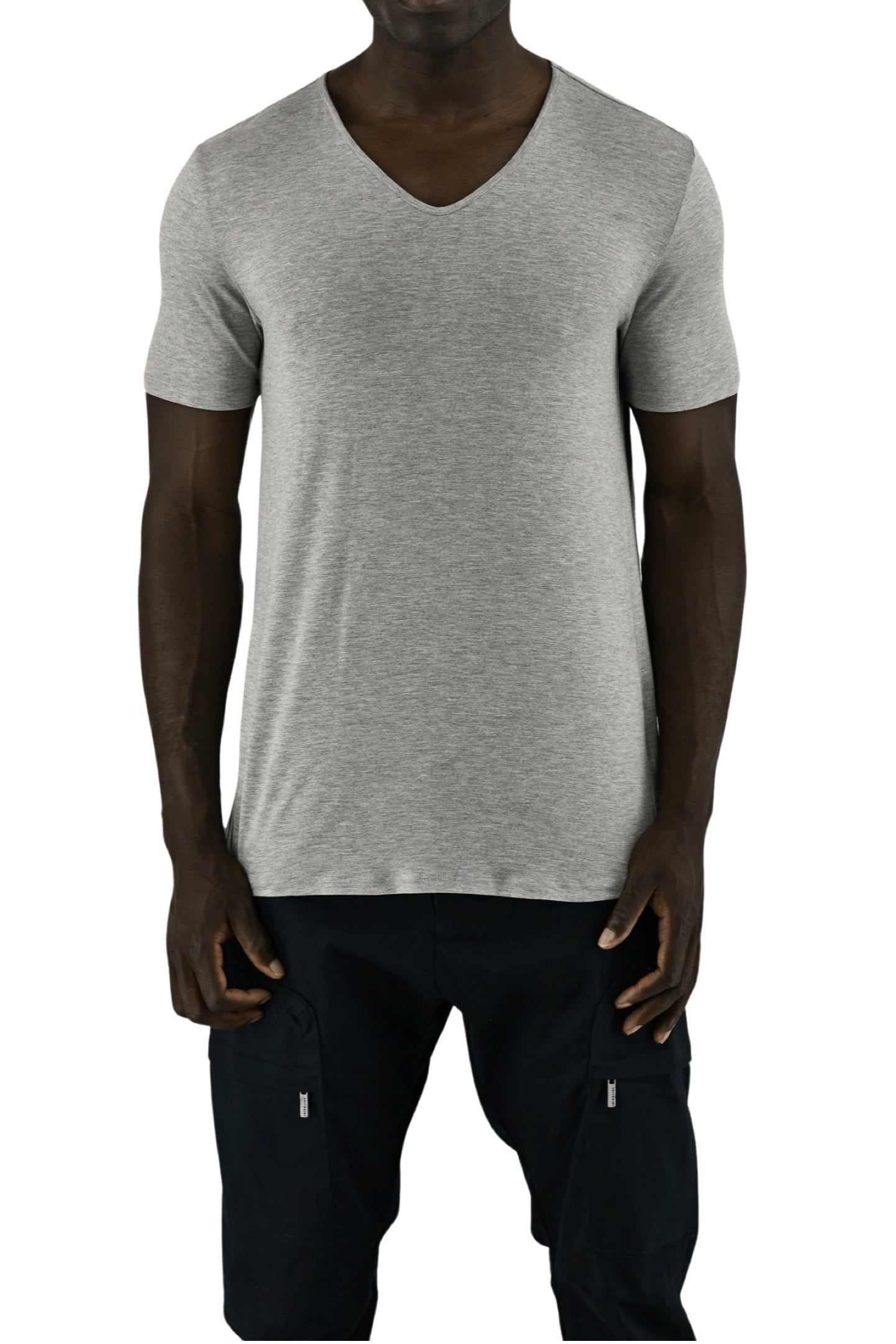 Menswear Basix T Grey Melange ZG5582