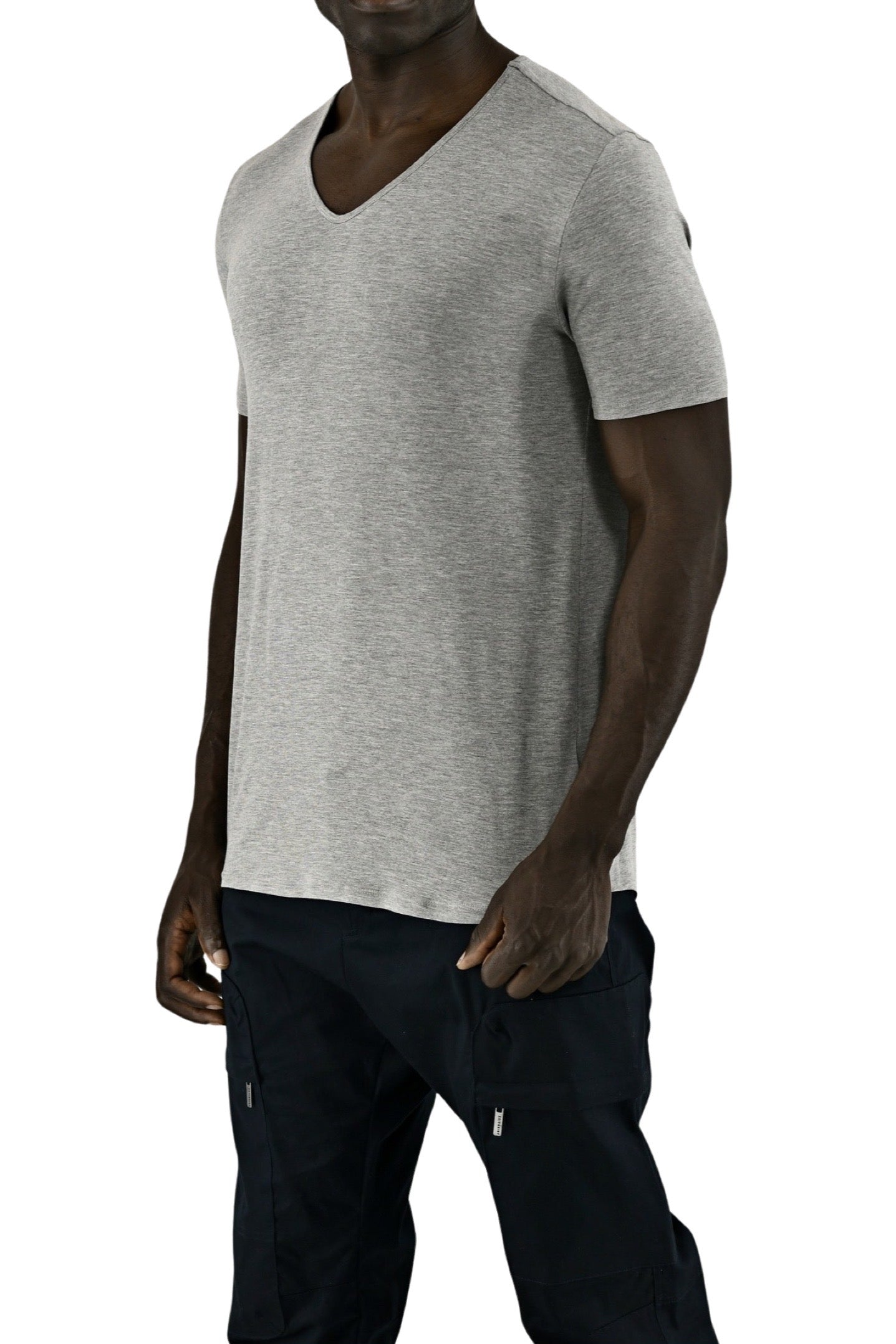 Menswear Basix T Grey Melange ZG5582