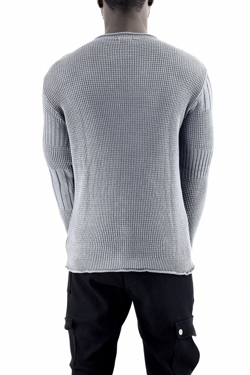 Mens Slate Varigated Rib Cotton Jersey ZG5547