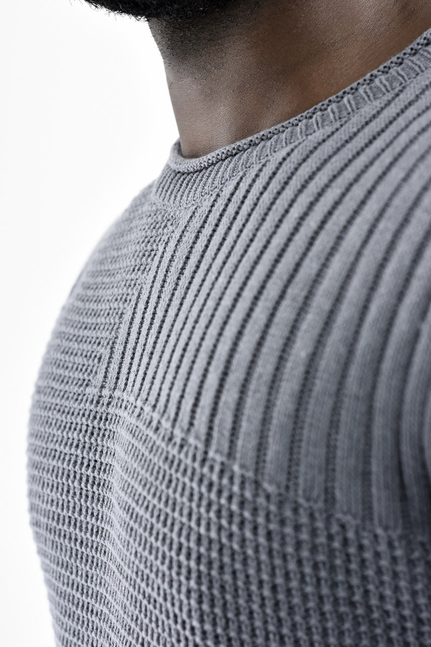 Mens Slate Varigated Rib Cotton Jersey ZG5547