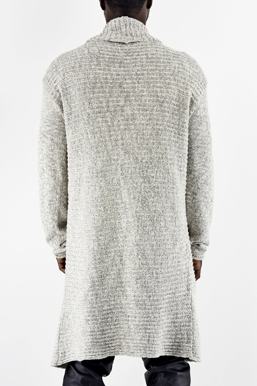 Menswear Cream and Greys Marl Shawl Collar Cardigan ZG5552