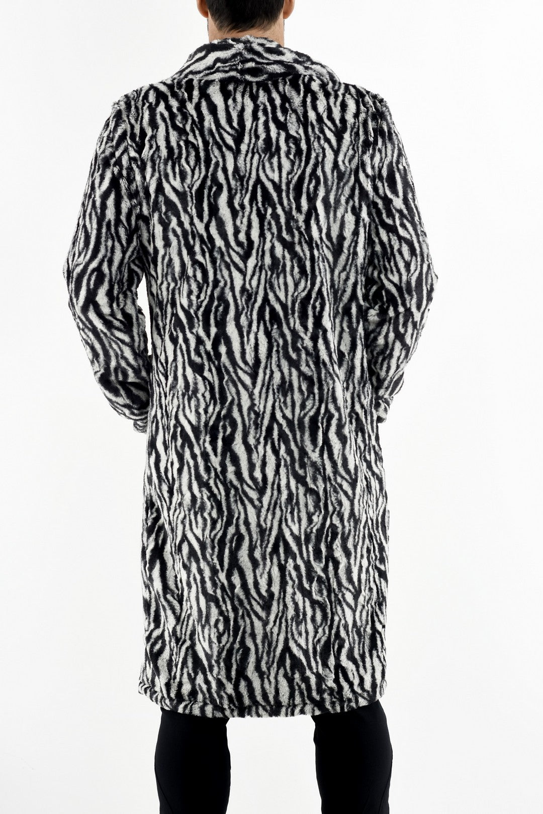 Mens Faux Fur Snow Tiger Coat ZG5417