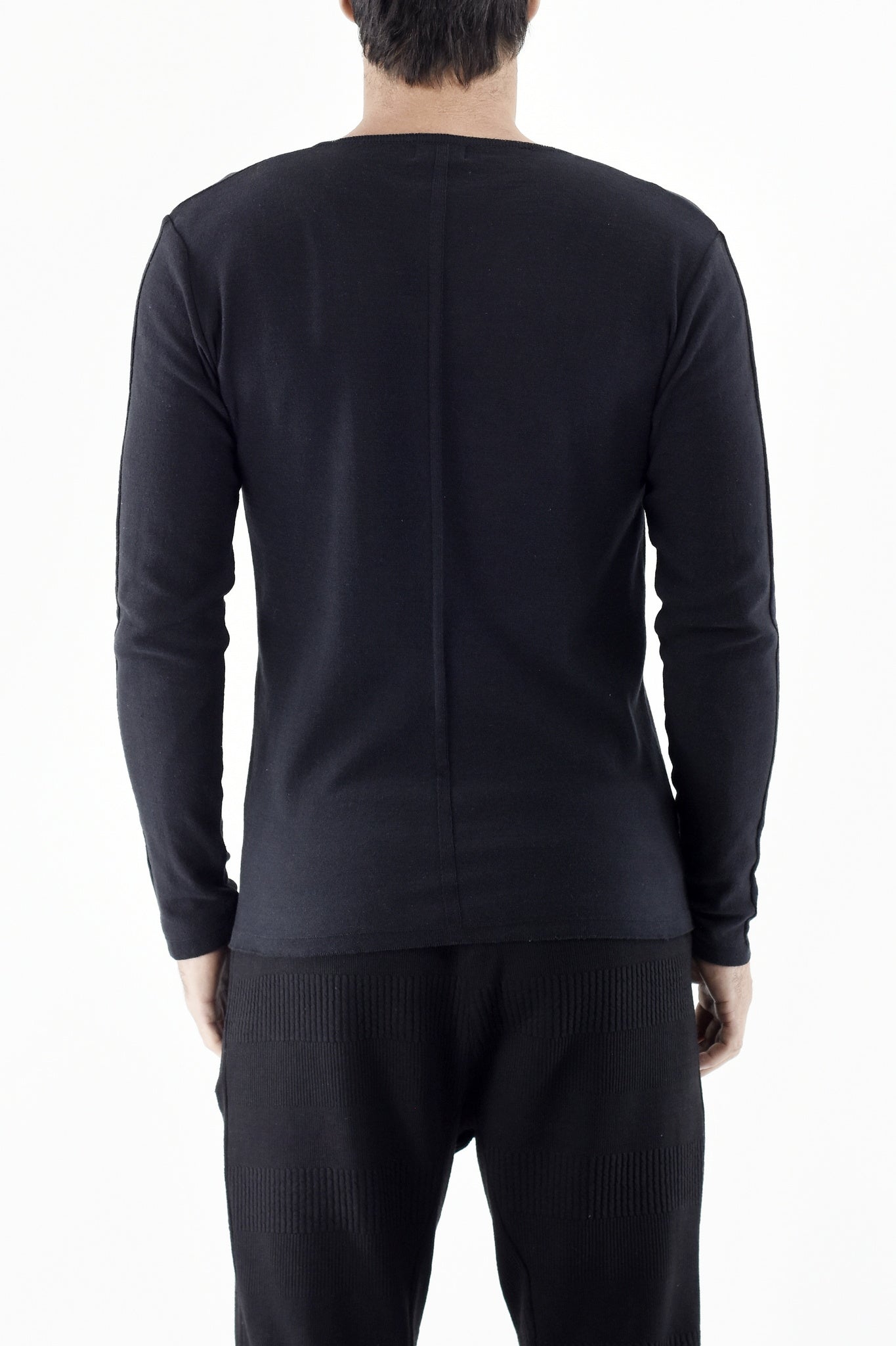 Mens Black Raised Rib Detail Cotton Summer Jersey ZG5461