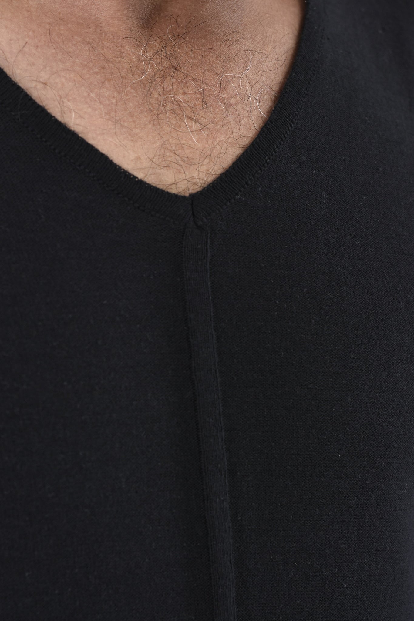 Mens Black Raised Rib Detail Cotton Summer Jersey ZG5461