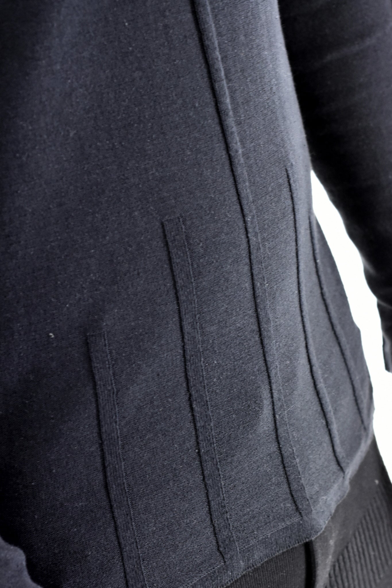 Mens Black Raised Rib Detail Cotton Summer Jersey ZG5461