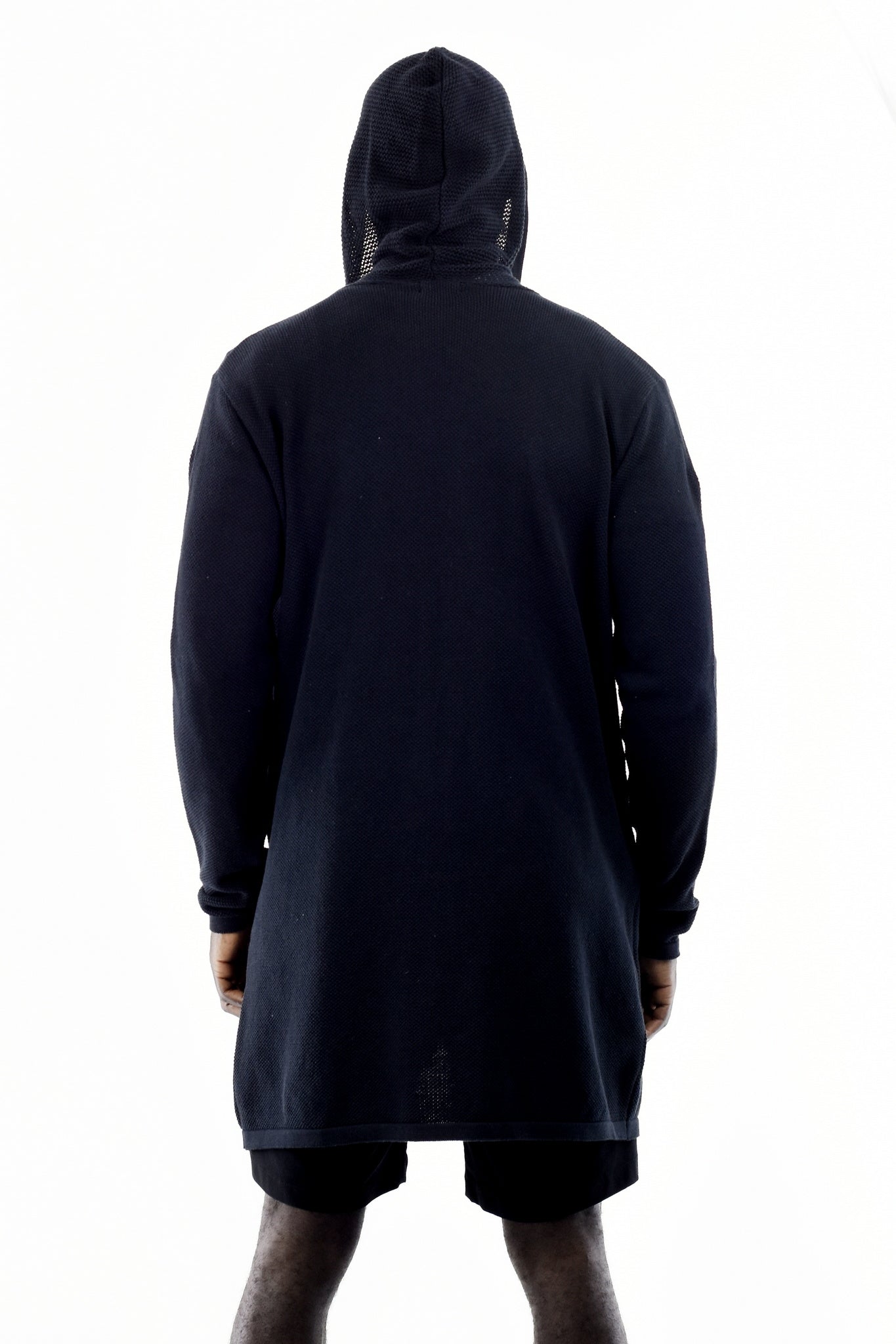 Mens Black Patch Pocket Cotton Cardigan ZG5474
