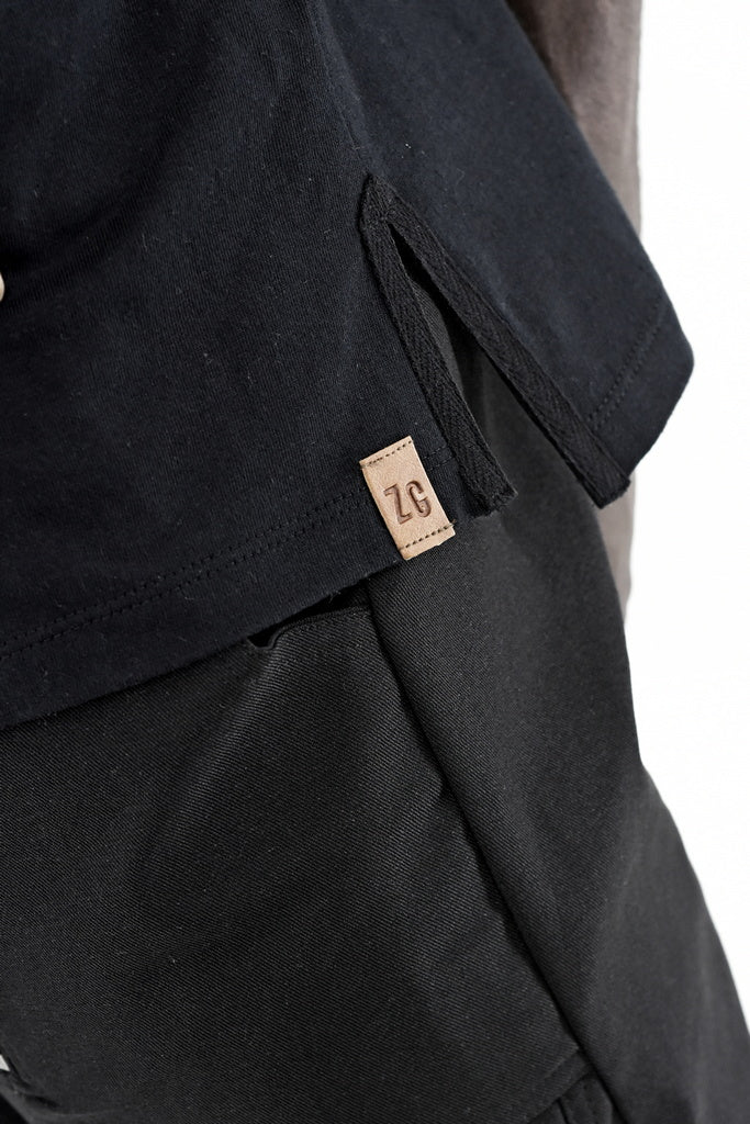 Menswear branded T with placket ZG5490