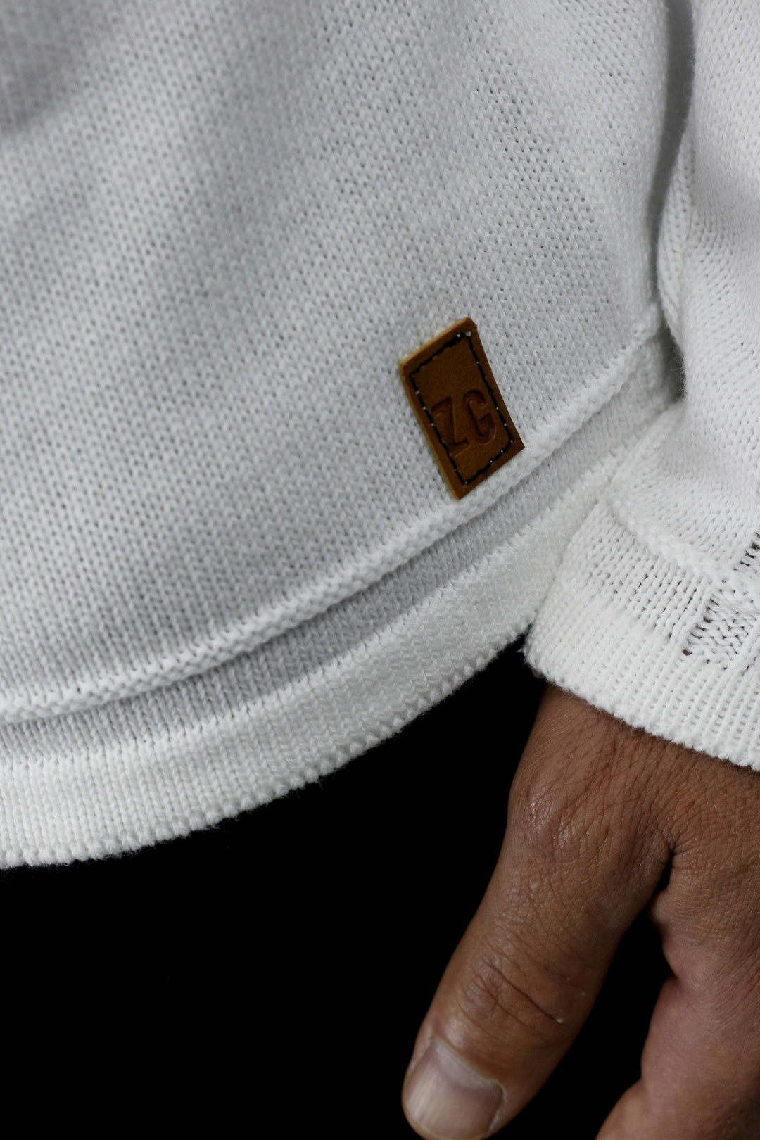 Menswear Off-white Zip Polo Jersey ZG5531