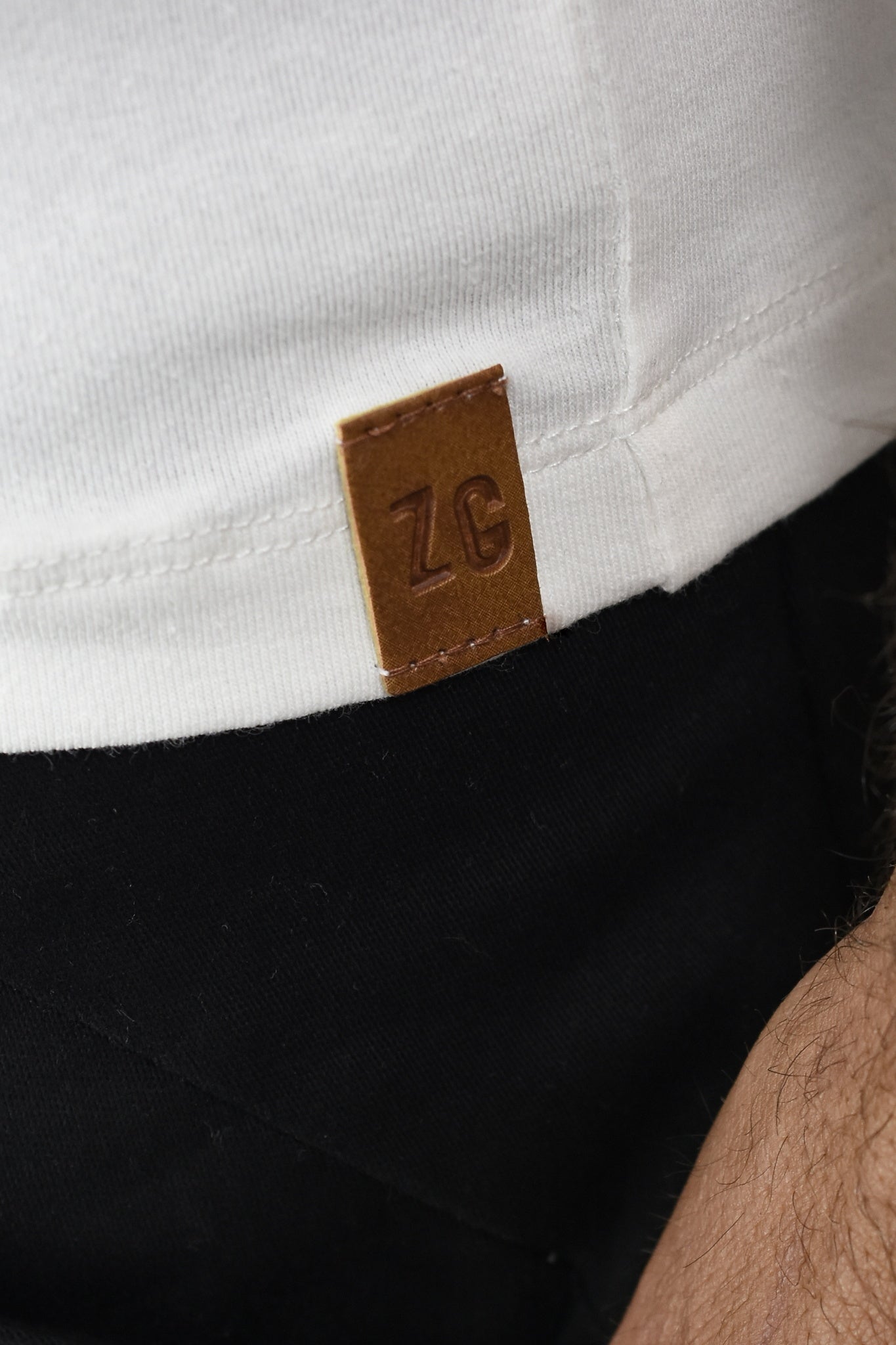 Mens Cream Zip Turtleneck T ZG5502