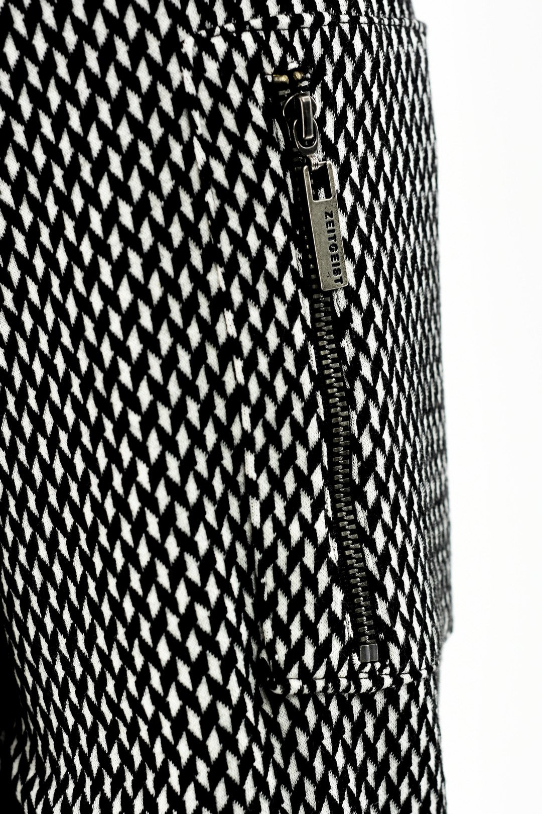 Mens Jacquard Small Geometric Zip Bomber ZG5426