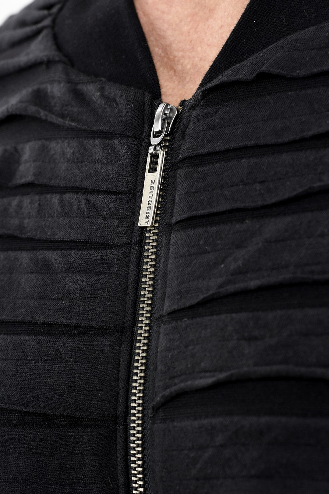 Mens Black Flap Zip Bomber ZG5382