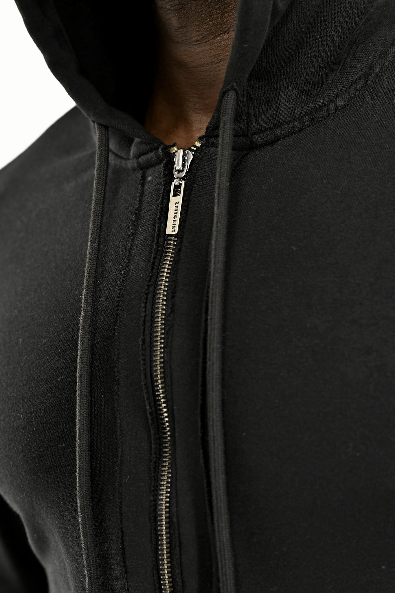 Menswear Black Fleece Zip Hoody Jacket ZG5573