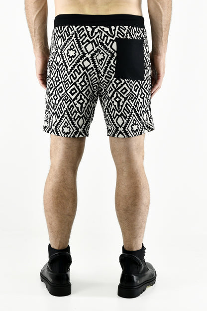 Mens Ethnic Diamond Pull-on Shorts ZG5591