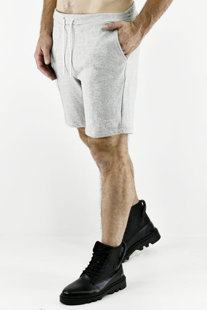Mens Athleisure Grey Fleece Drawstring Shorts ZG5598
