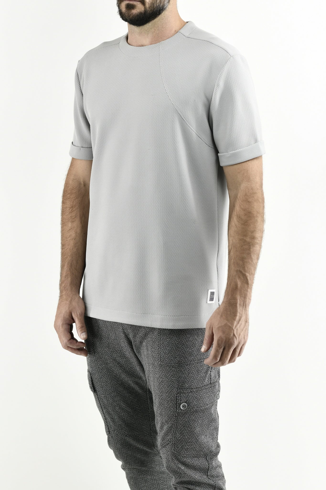 Menswear Grey Texture Tech T ZG