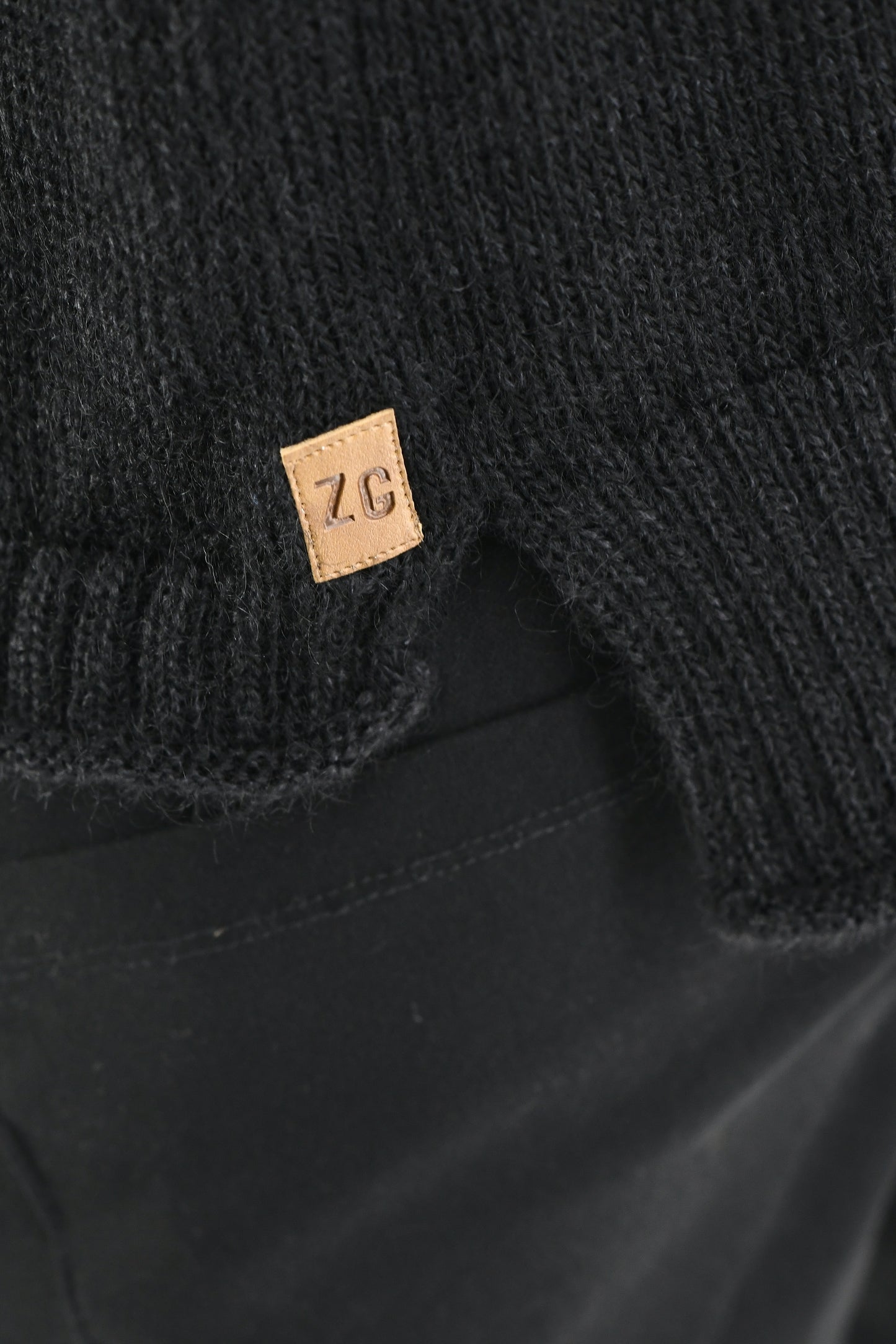 Mens Black Mohair Blend Jersey ZG5664