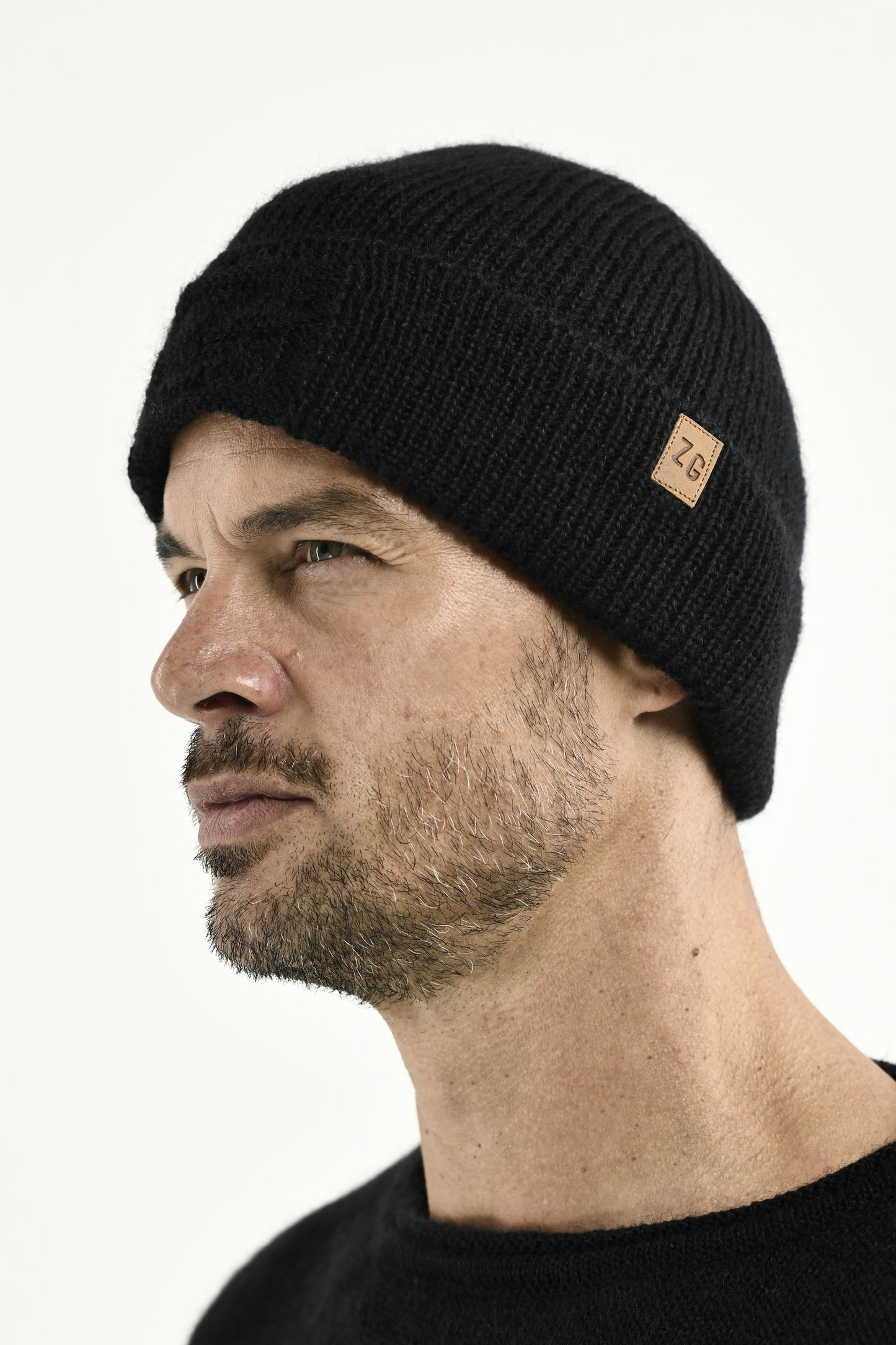 Pure Merino Wool  Ribbed Beanie ZG5665