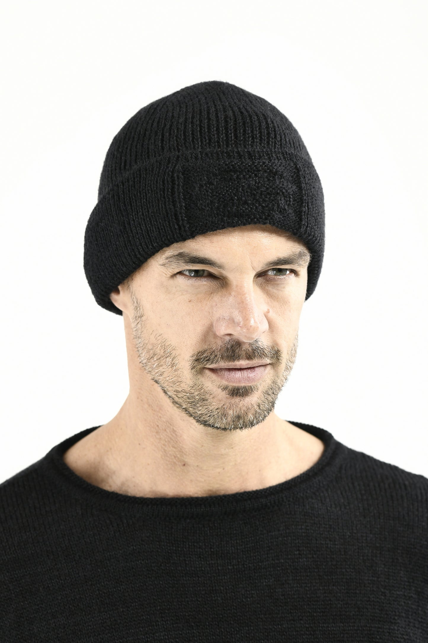 Pure Merino Wool  Ribbed Beanie ZG5665