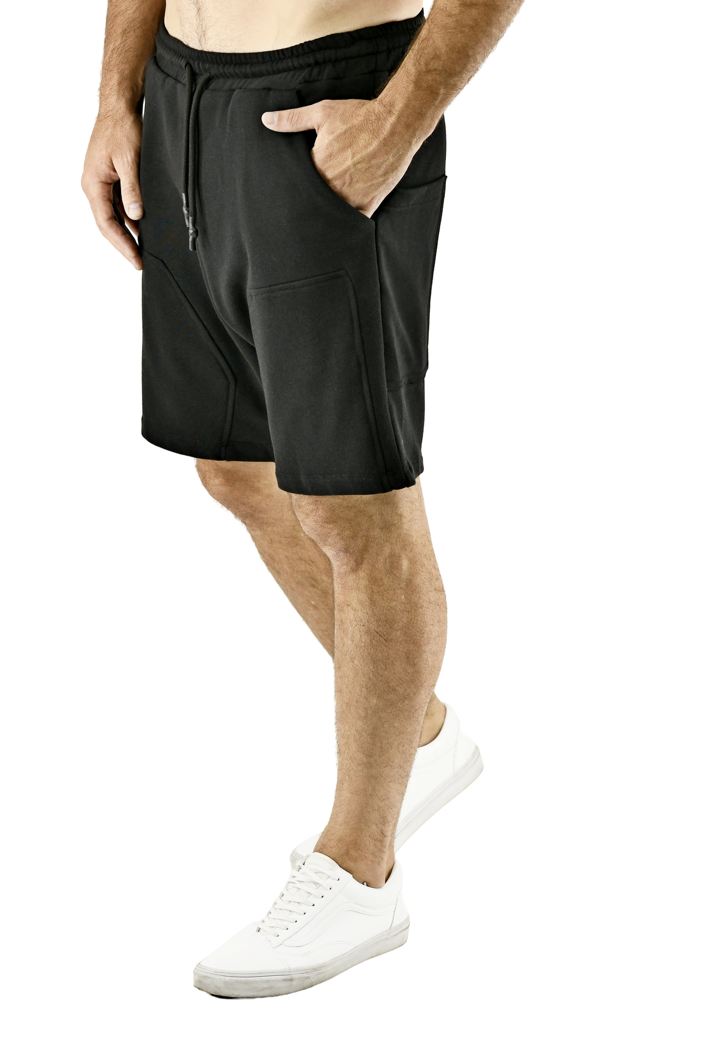 Menswear Black Fleece Inset Shorts ZG5697