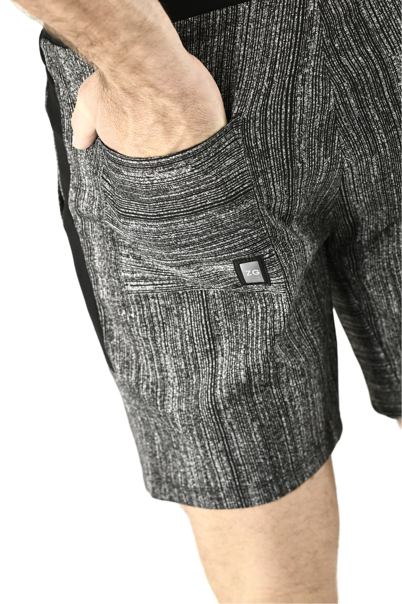 Menswear Dark Barcode Shorts ZG5699