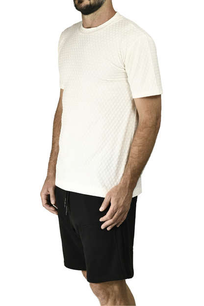 Menswear Cream Diamond Texture T ZG5701