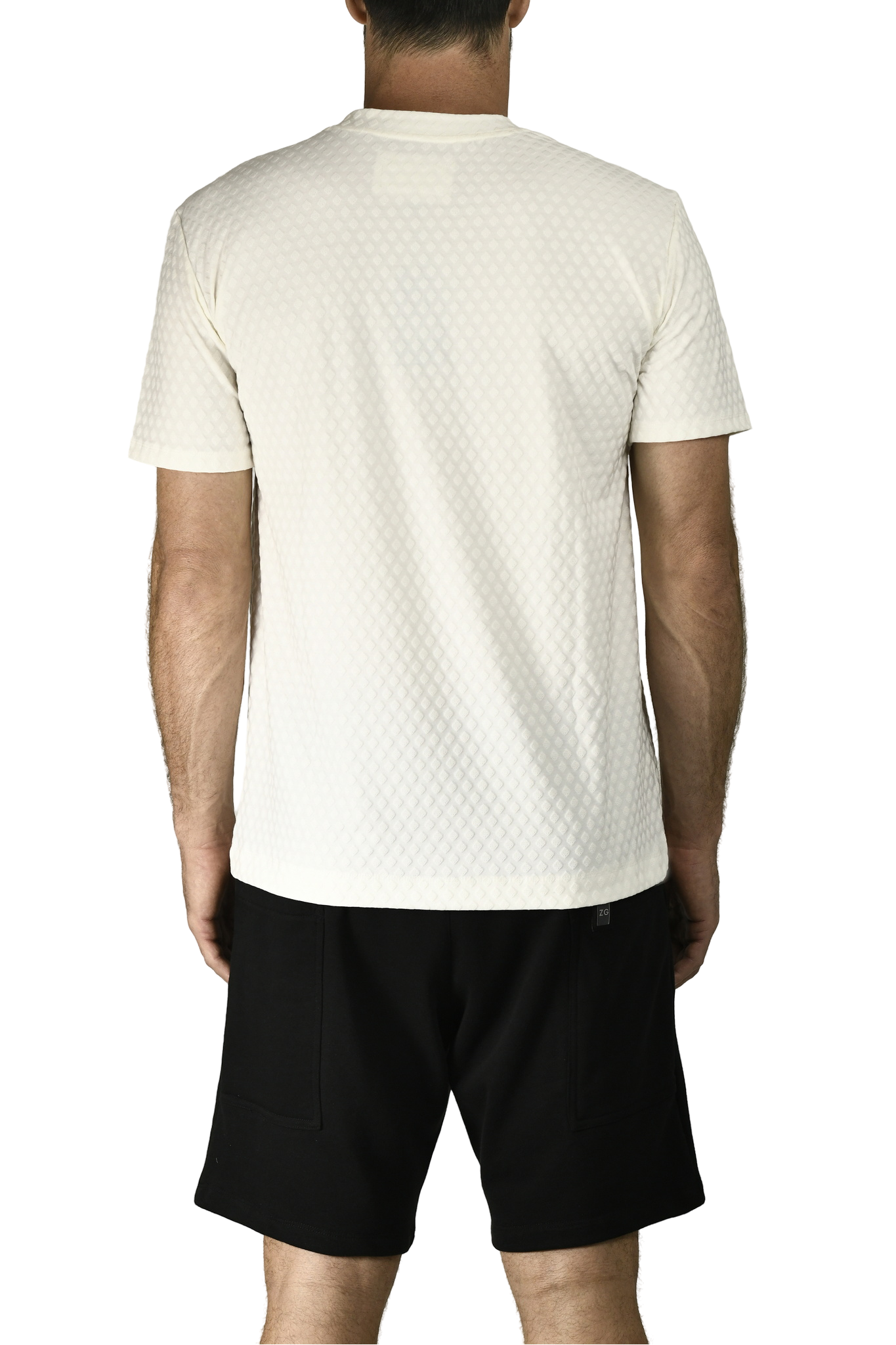 Menswear Cream Diamond Texture T ZG5701