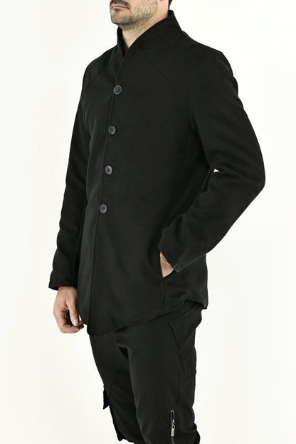 Mens Black Melton Jacket ZG5662