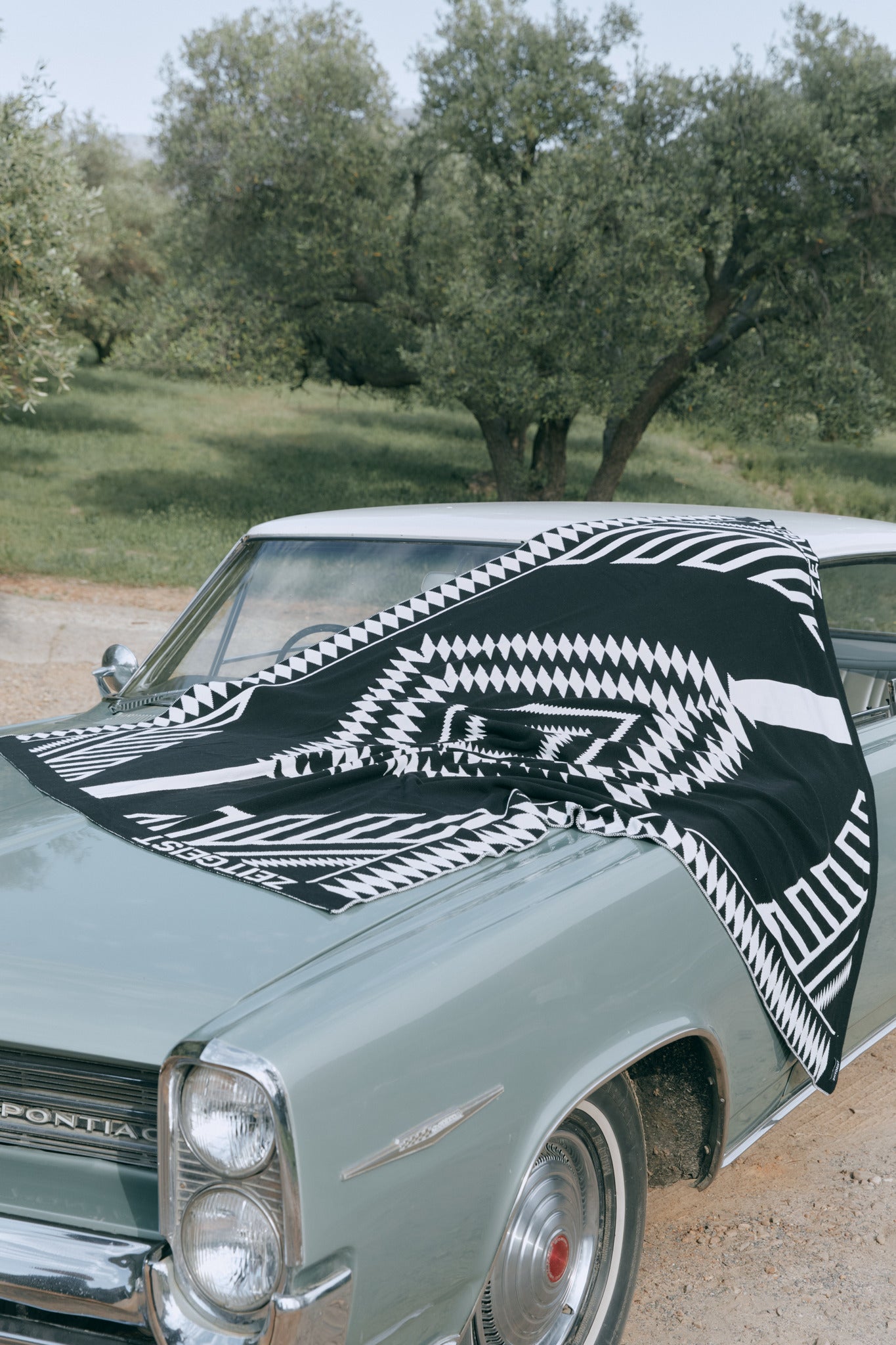 Black and White 100% Organic Cotton Throw / Blanket ZG5756
