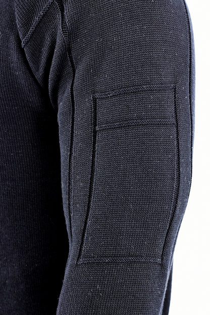 Menswear Black Zip Polo Jersey ZG5539