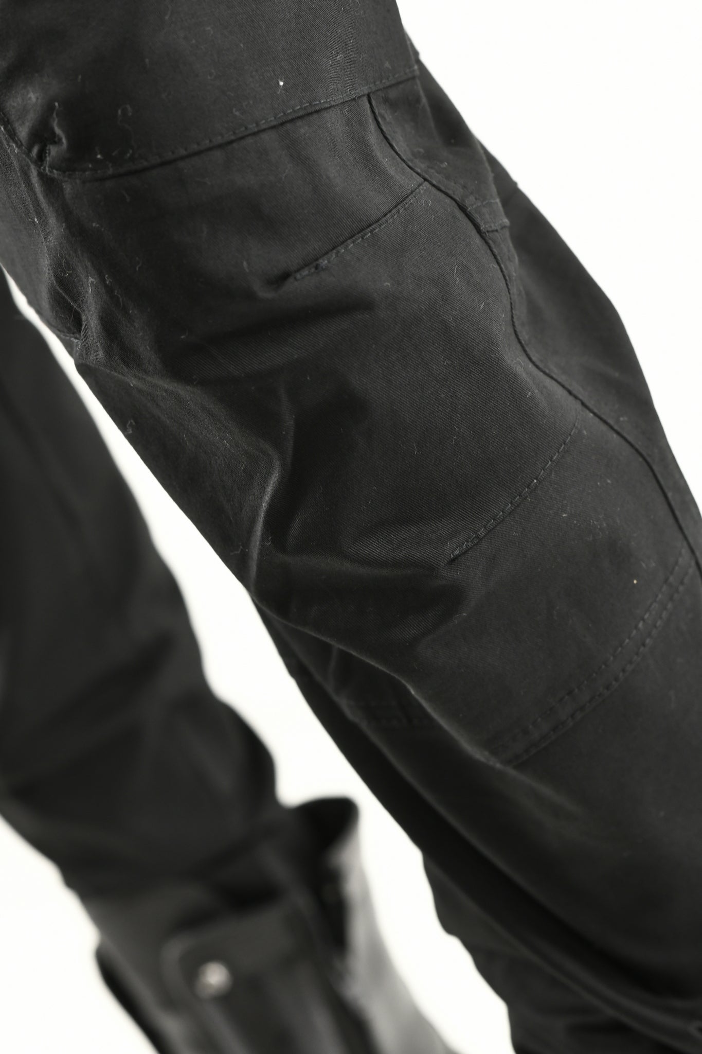 Menswear Black Zip Cuff Cargo Jogger Pants ZG5580