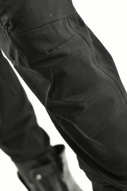 Menswear Black Zip Cuff Cargo Jogger Pants ZG5580