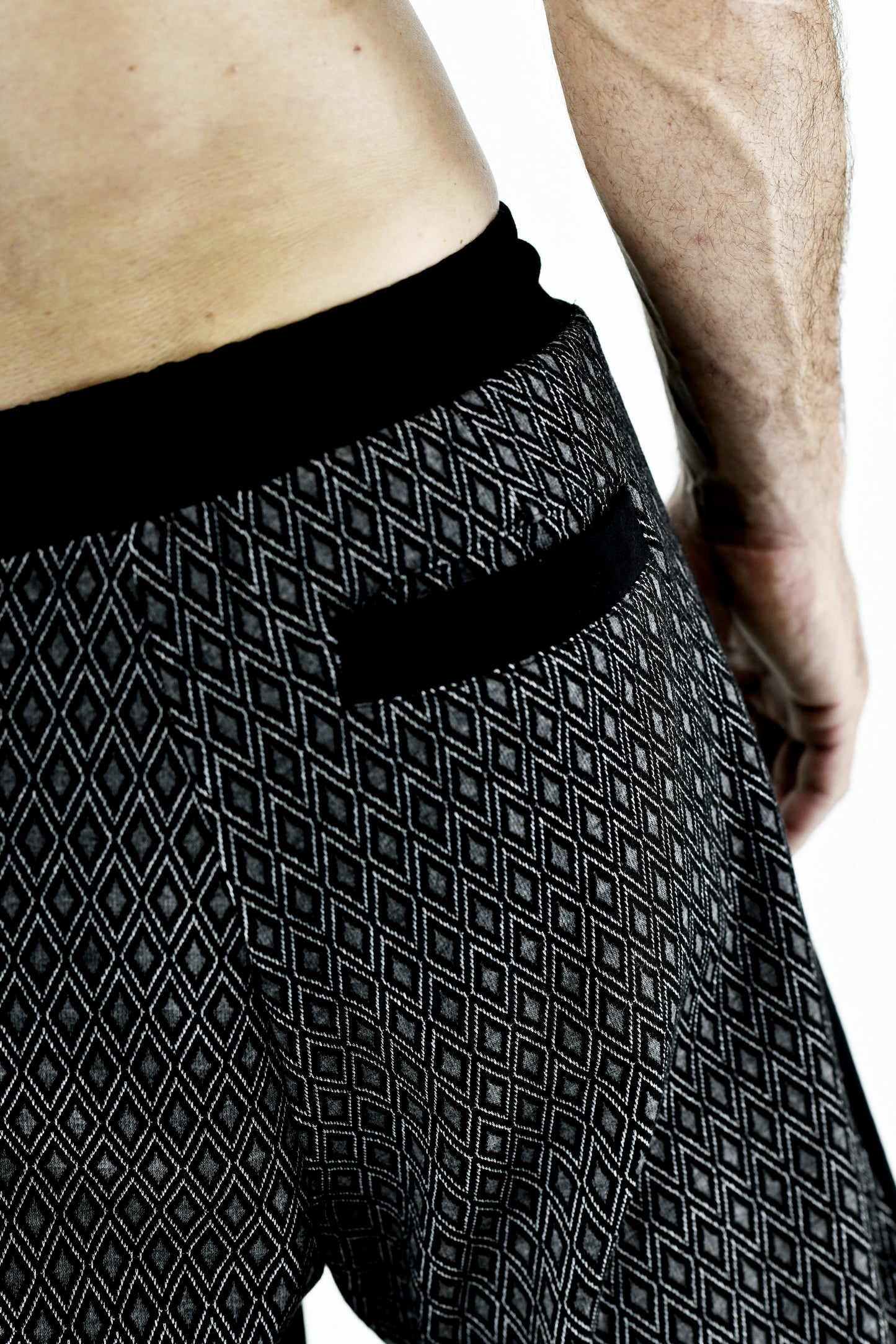 Menswear Geo Inset Drawcord Pants ZG5738