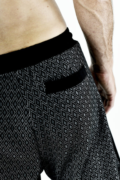Menswear Geo Inset Drawcord Pants ZG5738