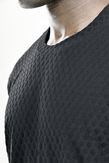 Menswear Black Diamond Texture T ZG5683