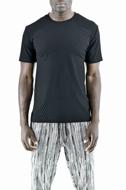 Menswear Black Diamond Texture T ZG5683