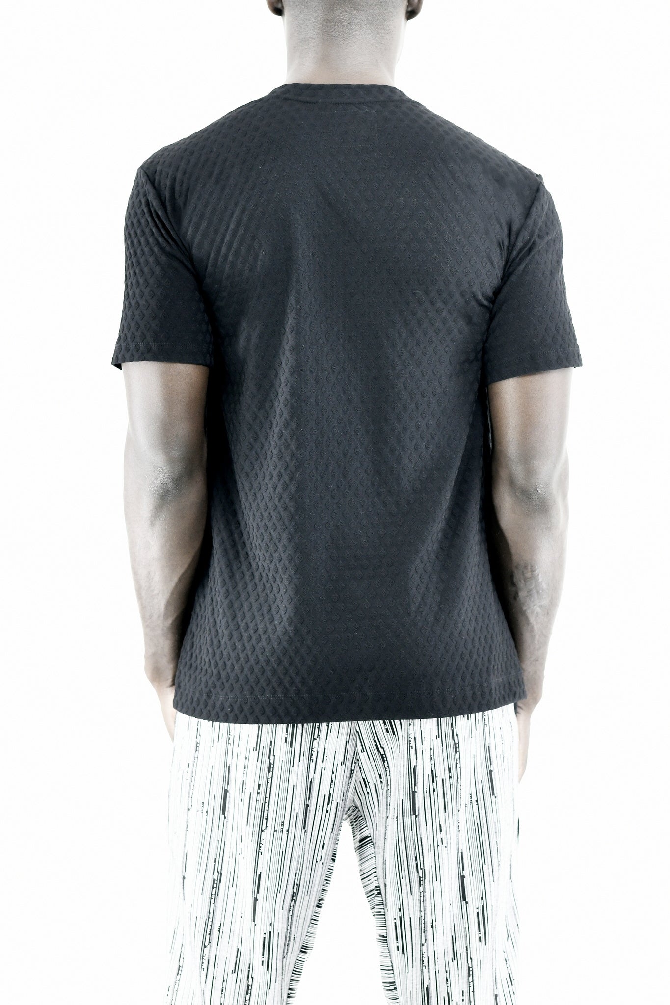 Menswear Black Diamond Texture T ZG5683