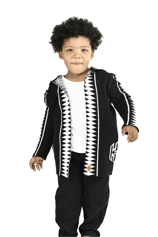 Kids Pure Cotton Diamond Hoody Cardigan ZG5712