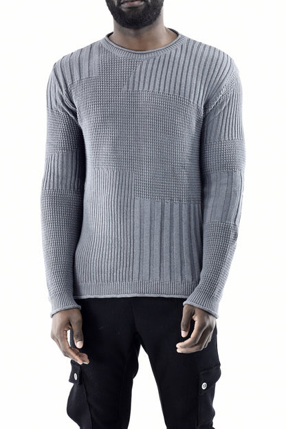 Mens Slate Varigated Rib Cotton Jersey ZG5547