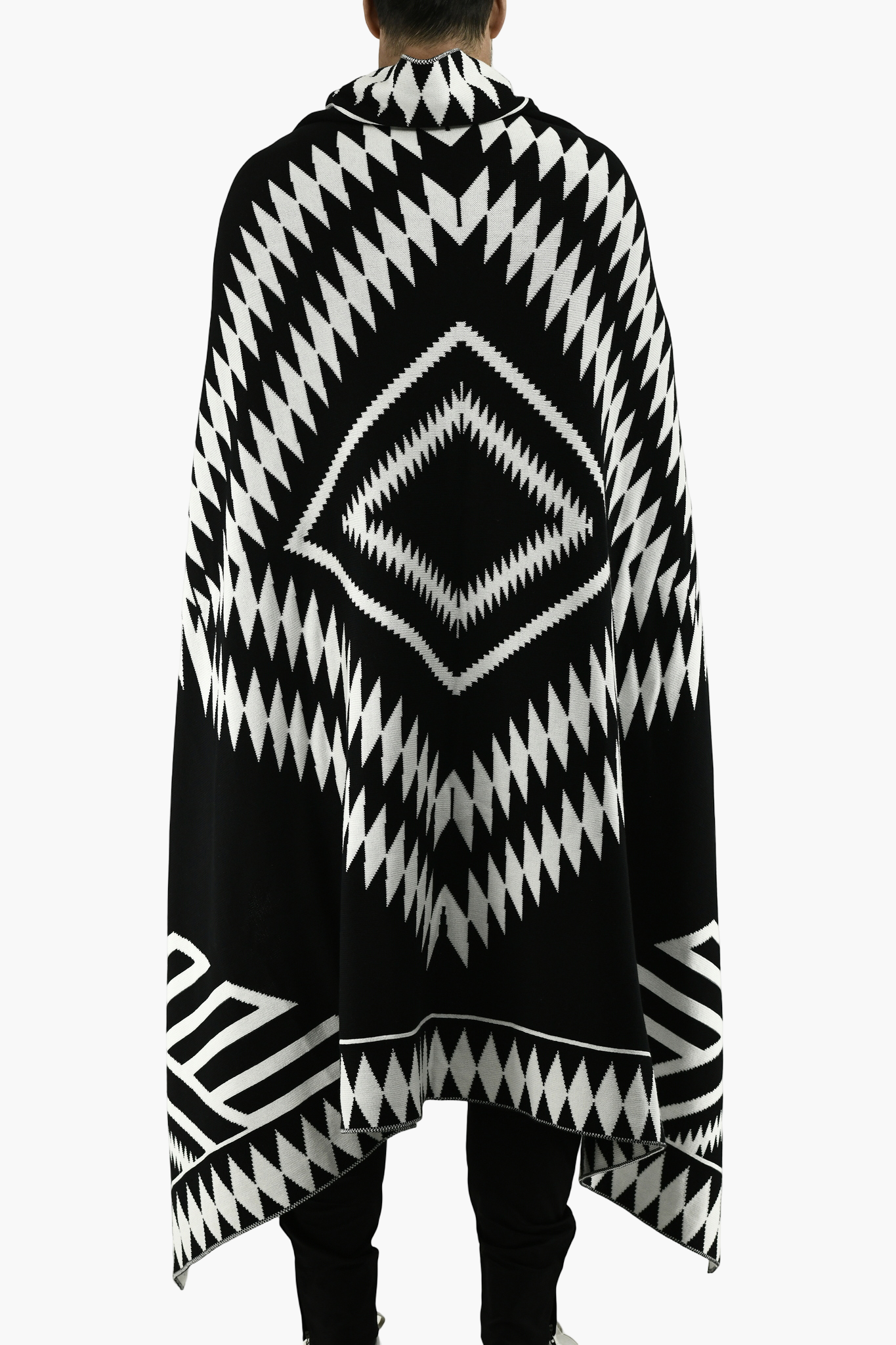 Black and White 100% Organic Cotton Throw / Blanket ZG5756