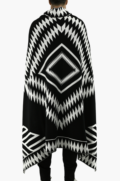 Black and White 100% Organic Cotton Throw / Blanket ZG5756
