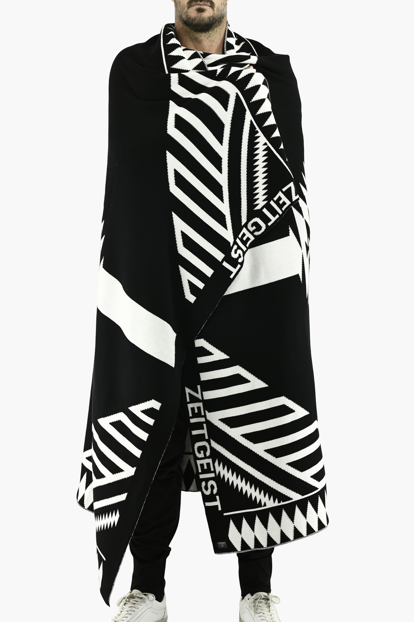 Black and White 100% Organic Cotton Throw / Blanket ZG5756