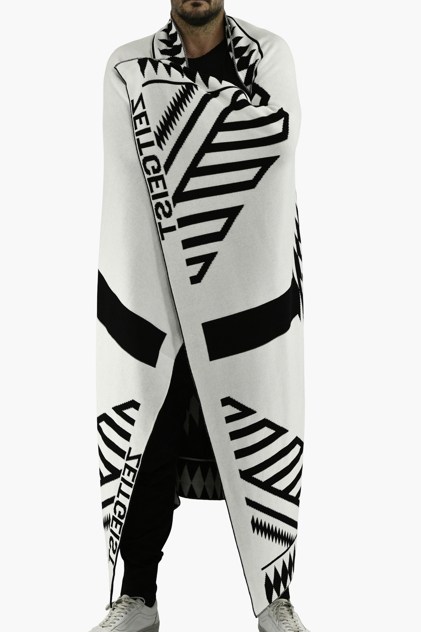 Black and White 100% Organic Cotton Throw / Blanket ZG5756